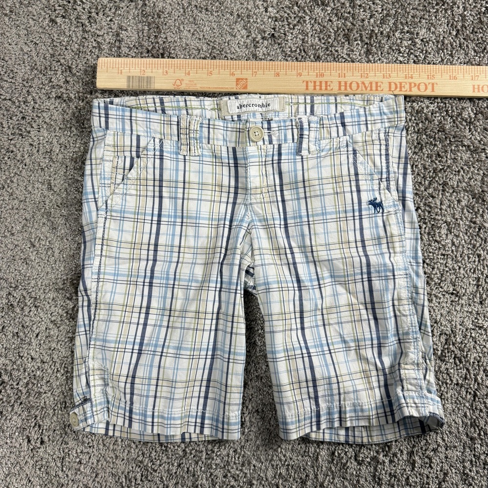Y2K Abercrombie Girls Bermuda Shorts 12 Y2K Cotton Preppy Old Money 2000s - Picture 10 of 14